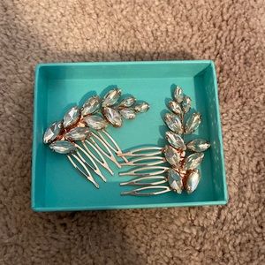 Rose gold hair clips